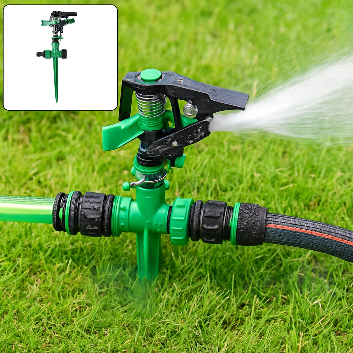 360-Degree Rotating Garden Impact Sprinkler (1 Pc) 360-Degree Rotating Garden Impact Sprinkler (1 Pc)